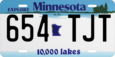 MN license plate 654TJT