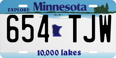 MN license plate 654TJW