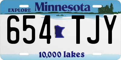 MN license plate 654TJY