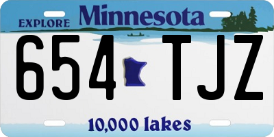 MN license plate 654TJZ