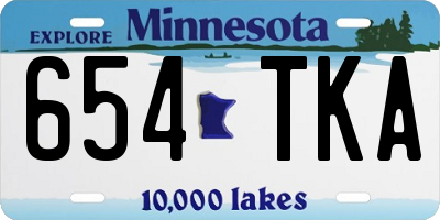 MN license plate 654TKA
