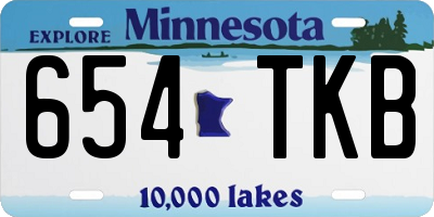 MN license plate 654TKB