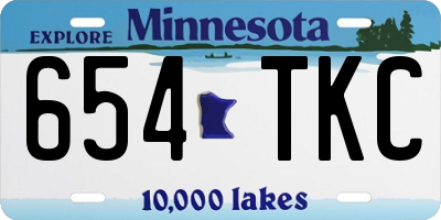 MN license plate 654TKC