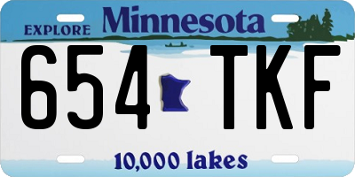 MN license plate 654TKF