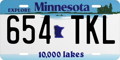 MN license plate 654TKL