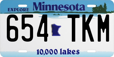 MN license plate 654TKM