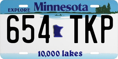 MN license plate 654TKP