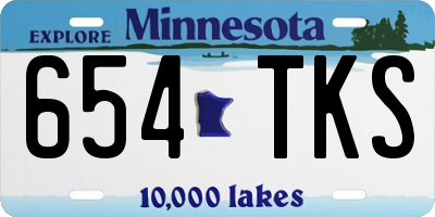 MN license plate 654TKS