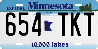 MN license plate 654TKT