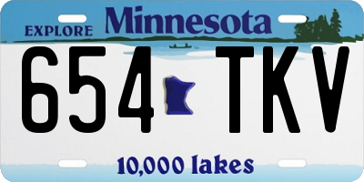 MN license plate 654TKV