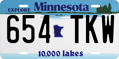 MN license plate 654TKW