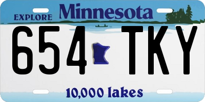 MN license plate 654TKY