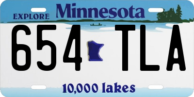 MN license plate 654TLA