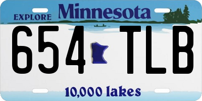 MN license plate 654TLB