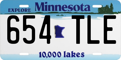 MN license plate 654TLE