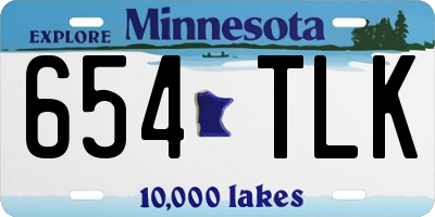 MN license plate 654TLK