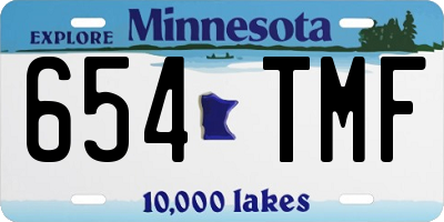 MN license plate 654TMF