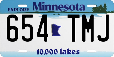 MN license plate 654TMJ