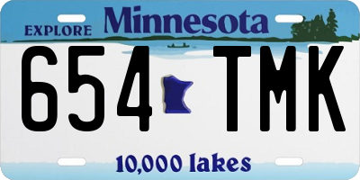 MN license plate 654TMK