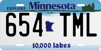 MN license plate 654TML