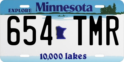 MN license plate 654TMR