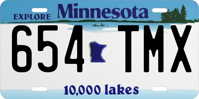MN license plate 654TMX