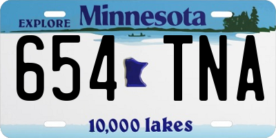 MN license plate 654TNA