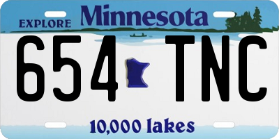 MN license plate 654TNC