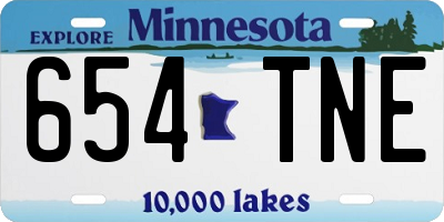 MN license plate 654TNE