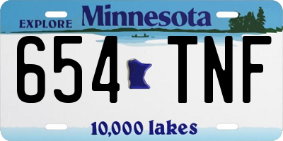 MN license plate 654TNF