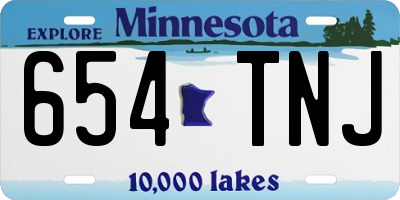 MN license plate 654TNJ