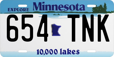 MN license plate 654TNK