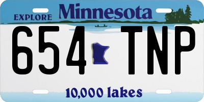 MN license plate 654TNP