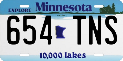 MN license plate 654TNS