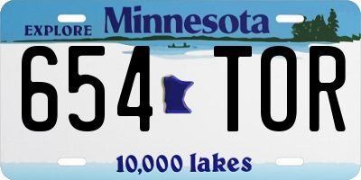 MN license plate 654TOR