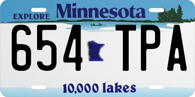 MN license plate 654TPA
