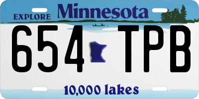 MN license plate 654TPB