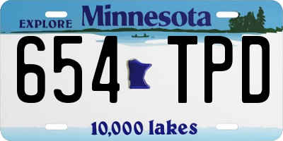 MN license plate 654TPD