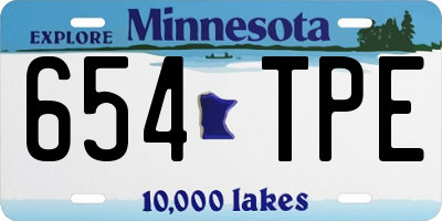 MN license plate 654TPE