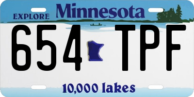 MN license plate 654TPF