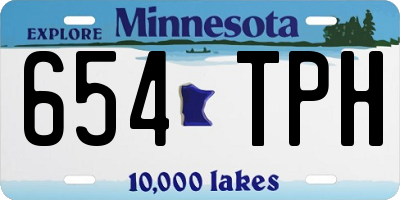 MN license plate 654TPH