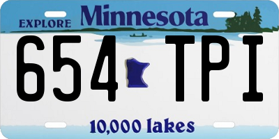 MN license plate 654TPI