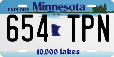 MN license plate 654TPN