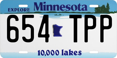 MN license plate 654TPP