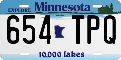 MN license plate 654TPQ