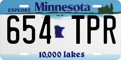 MN license plate 654TPR