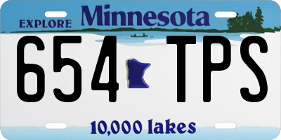 MN license plate 654TPS