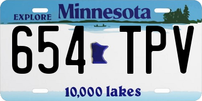 MN license plate 654TPV