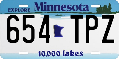 MN license plate 654TPZ