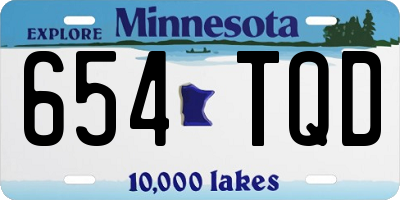 MN license plate 654TQD